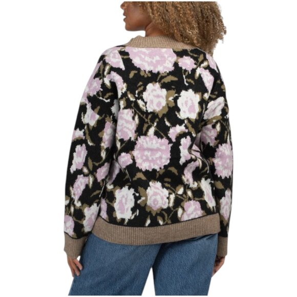 GEMMA+ JANE Floral Jacquard Cozy Cardigan - Picture 2 of 2